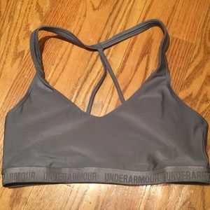 Gray Under Armour Sports Bra